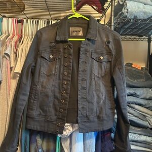 Blank NYC Distressed Black Denim Jacket